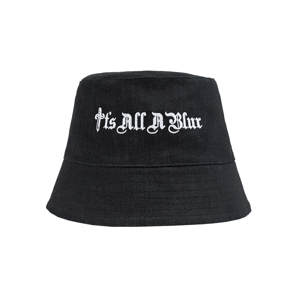 It's All A Blur Raw Denim Bucket Hat Back