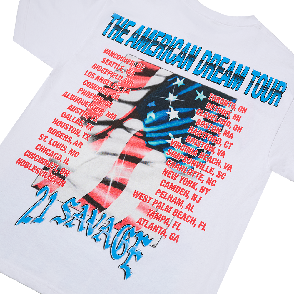 21 savage AMERICAN DREAM TOUR TEE Lサイズ American Dream Tour Tee - 21 Savage Store