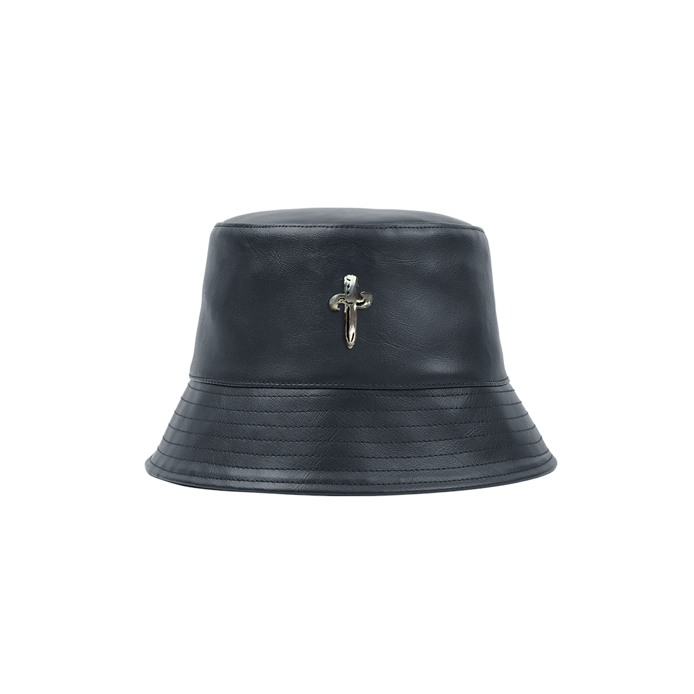 Leather Bucket Hat Front