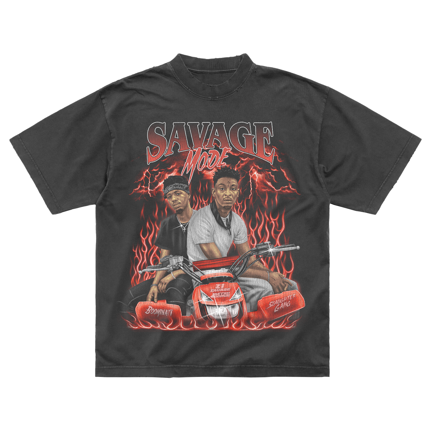 Savage Mode Motorcycle Black Tee